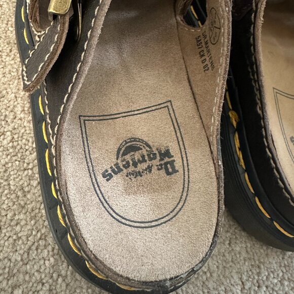 Dr. Martens VINTAGE 5A57 Slide Mule Sandal NWOT Oiled Leather Brown Women's 6 - Picture 6 of 10